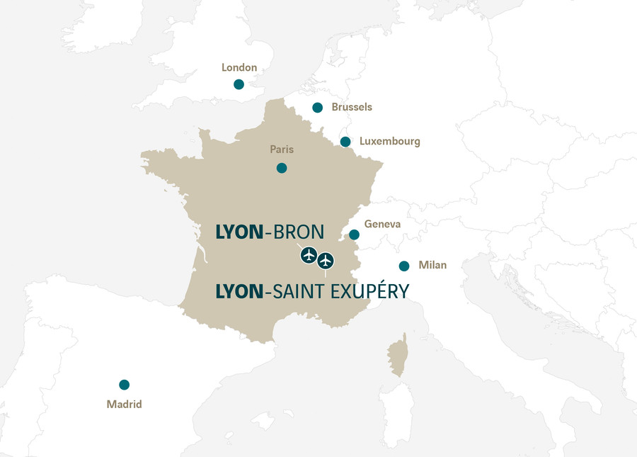 Lyon and Bron